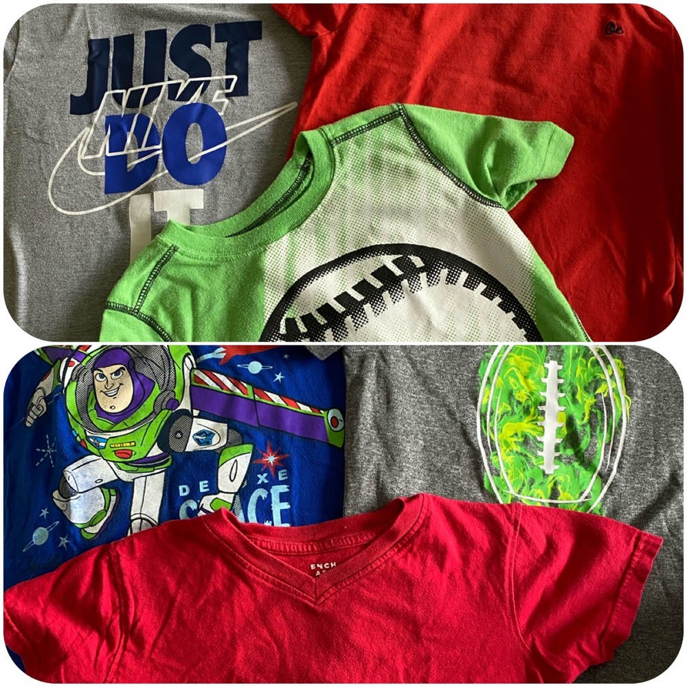 Bundle #1 for kids- 6 t-shirts for boys (5-6 years)